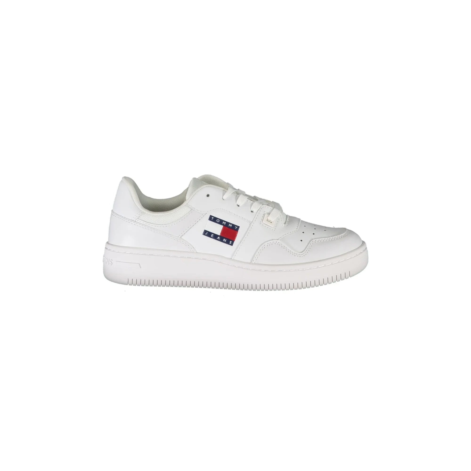 TOMMY HILFIGER Scarpe Sneakers Donna Bianche con Dettagli a Contrasto Bianco - foto prodotto